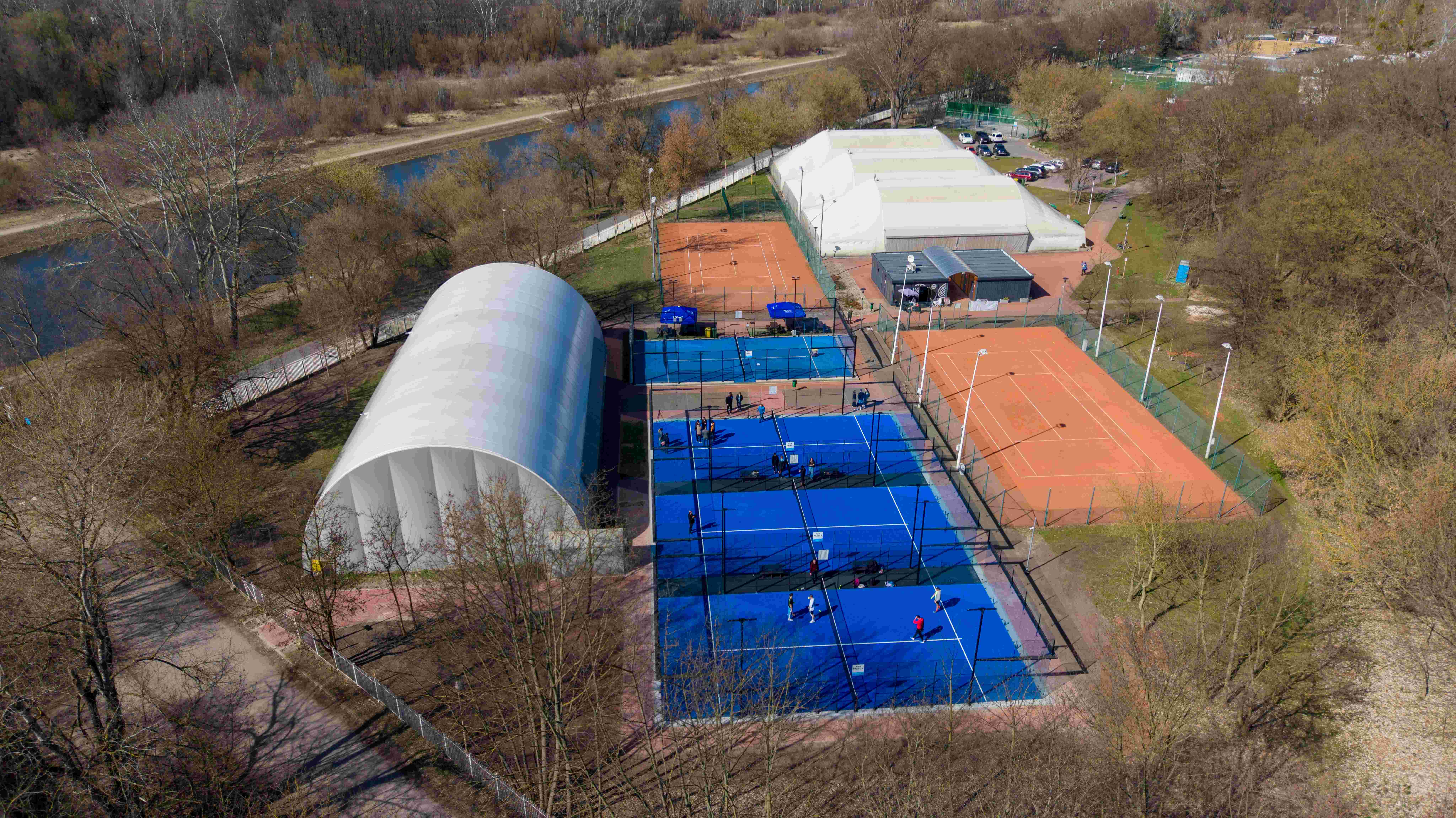 Korty na Ratajach widok z góry